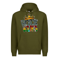 Army Green black king Premium Hoodie - SublimationCraftShop