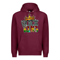Burgundy black king Premium Hoodie - SublimationCraftShop