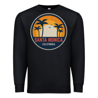 Black santa monica california Premium Sweatshirt - artisFamous