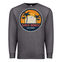 Charcoal Heather santa monica california Premium Sweatshirt - artisFamous