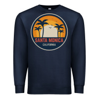 Navy santa monica california Premium Sweatshirt - artisFamous