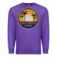 Purple santa monica california Premium Sweatshirt - artisFamous