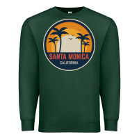 Sports Green santa monica california Premium Sweatshirt - artisFamous
