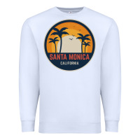 White santa monica california Premium Sweatshirt - artisFamous