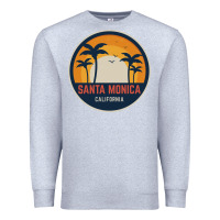 Heather Grey santa monica california Premium Sweatshirt - artisFamous