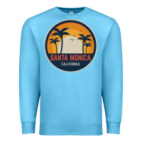 Ocean Blue santa monica california Premium Sweatshirt - artisFamous