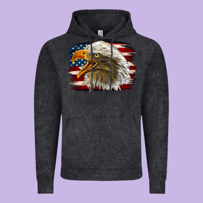 Western American Flag Eagle Vintage Hoodie Designed By Lillyallendesigns