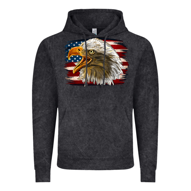 Western American Flag Eagle Vintage Hoodie by LillyAllenDesigns | Teevron