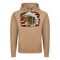 Vintage Coffee Western American Flag Eagle Vintage Hoodie - LillyAllenDesigns
