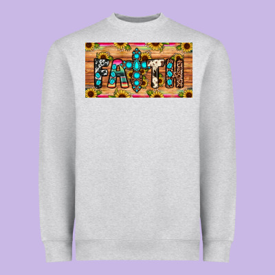 Faith License Plate Heavyweight Sweatshirt Designed By Jahusdesignshop
