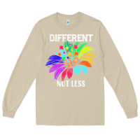 Mushroom Different Not Less Daisy Autism Puzzle Long Sleeve Tee - CowhideDigitalArt