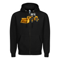 Black bulldozer Zipper Hoodie - JahusDesignShop