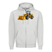 Dove Grey bulldozer Zipper Hoodie - JahusDesignShop