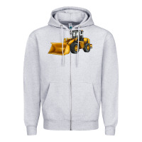Heather Grey bulldozer Zipper Hoodie - JahusDesignShop