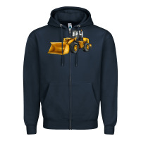 Navy bulldozer Zipper Hoodie - JahusDesignShop