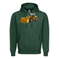Sports Green bulldozer Zipper Hoodie - JahusDesignShop