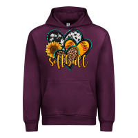 Mauve Wine softball hearts Urban Hoodie - Jasminsmagicworld