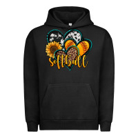 Pigment Black softball hearts Urban Hoodie - Jasminsmagicworld