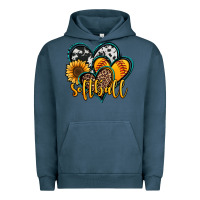 Pigment Midnight Navy softball hearts Urban Hoodie - Jasminsmagicworld