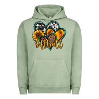 Pigment Oil Green softball hearts Urban Hoodie - Jasminsmagicworld