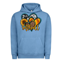 Pigment Pebble Blue softball hearts Urban Hoodie - Jasminsmagicworld