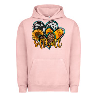 Pigment Salmon softball hearts Urban Hoodie - Jasminsmagicworld