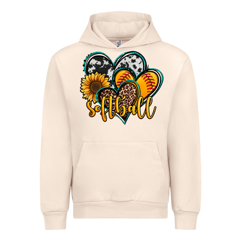Softball Hearts Urban Hoodie by Jasminsmagicworld | Teevron