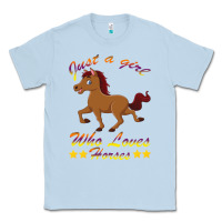 Dusty Blue Just a girl who loves horses Classic Tee - Bettercallsaul
