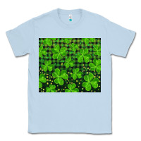 Dusty Blue shamrock and plaid Classic Tee - RanaPortraitStore