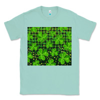 Seafoam shamrock and plaid Classic Tee - RanaPortraitStore