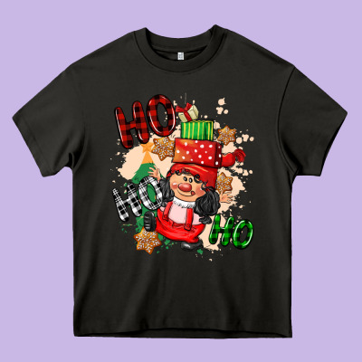 Ho Ho Ho Girl Gnome Heavy Core Tee Designed By Cowgirlartshop