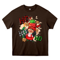 Chocolate Brown ho ho ho girl gnome Heavy Core Tee - CowGirlArtShop