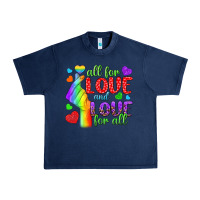 Navy Western All For Love And Love For All Urban Heavy Tee - BundleAndBundleShop