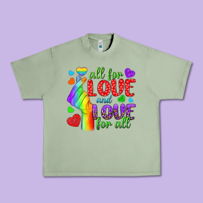 Western All For Love And Love For All Urban Heavy Tee Designed By Bundleandbundleshop