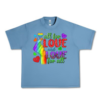 Pebble Blue Western All For Love And Love For All Urban Heavy Tee - BundleAndBundleShop