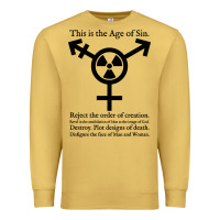 Antique Gold this is the age of sin   transgender symbol Premium Sweatshirt - artisFamous