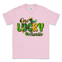 Bubblegum Pink One Lucky Auntie St. Patrick's Day Classic Tee - CowGirlArtShop