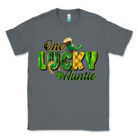 Charcoal Heather One Lucky Auntie St. Patrick's Day Classic Tee - CowGirlArtShop