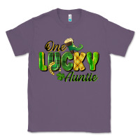 Lavender One Lucky Auntie St. Patrick's Day Classic Tee - CowGirlArtShop