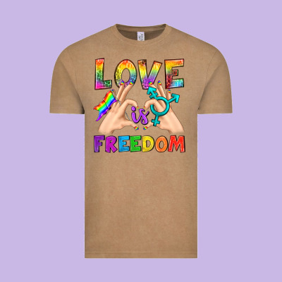 Love Is Freedom Vintage Tee Designed By Bundleandbundleshop