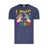 Vintage Denim Love Is Freedom Vintage Tee - BundleAndBundleShop