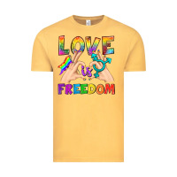 Vintage Mustard Love Is Freedom Vintage Tee - BundleAndBundleShop