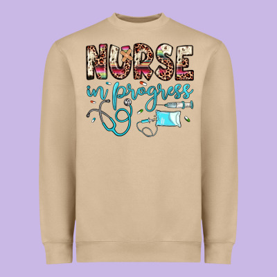 Nurse In Progress Heavyweight Sweatshirt Designed By Jahusdesignshop