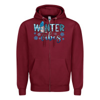 Burgundy winter vibes gnome Zipper Hoodie - JahusDesignShop