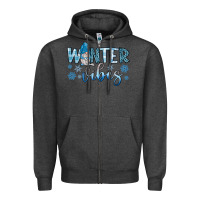 Charcoal Heather winter vibes gnome Zipper Hoodie - JahusDesignShop
