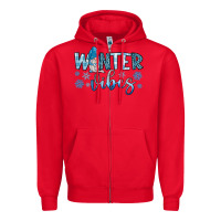 Red winter vibes gnome Zipper Hoodie - JahusDesignShop