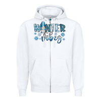 White winter vibes gnome Zipper Hoodie - JahusDesignShop
