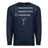 Navy democratic republican cocktail party funny Premium Sweatshirt - artisFamous