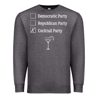 Charcoal Heather democratic republican cocktail party funny Premium Sweatshirt - artisFamous