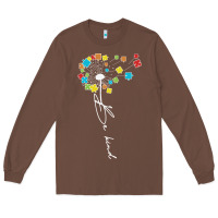 Chestnut Dandelion Autism Puzzle Be Kind Long Sleeve Tee - CowhideDigitalArt